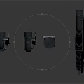 Black Long Strip Equipment Components With Different Lengths And Structural Holes