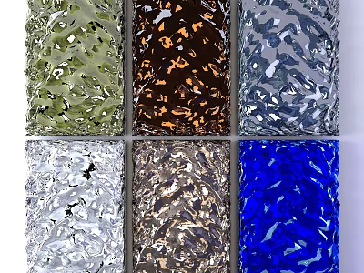 Modern Colorful Textured Wall Decor With Glossy Multihued Patterns And Surfaces 3d model