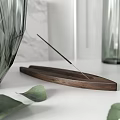 Stylish Decorative Ornament Combination With Glass Vase Green Plants Framed Art And Marble Surface