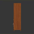 Red Wooden Storage Cabinet With Multiple Shelves Drawers And Cabinet Doors