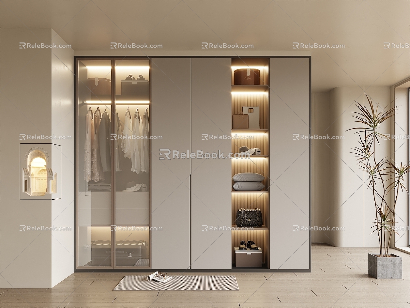 Modern wardrobe 3d model