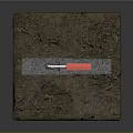 Industrial Red Control Box With Connected Pipes Valve And Concrete Base