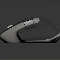 Modern Black Ergonomic Wireless Mouse With Logitech Design And Rechargeable Feature