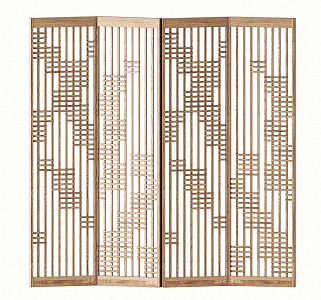 New Chinese Style Screen Partition 3d model