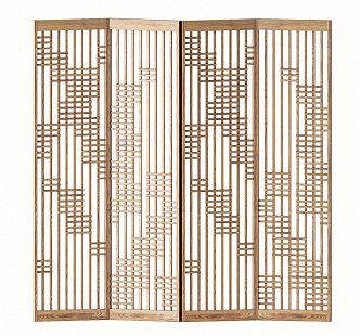 New Chinese Style Screen Partition 3d model