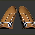Women's Stylish Striped Peep Toe Wedge Sandals With Blue White Orange Design