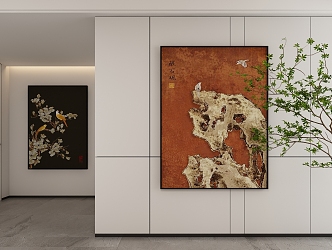 New Chinese Style Decorative Hanging Painting 3d model