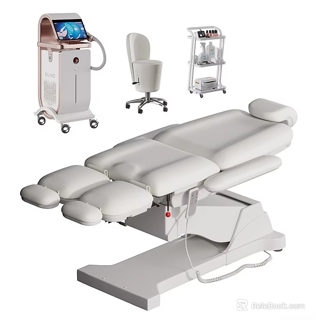 Ergonomic Modern Massage Chair Design With Adjustable Headrest And Lumbar Support 3d model 