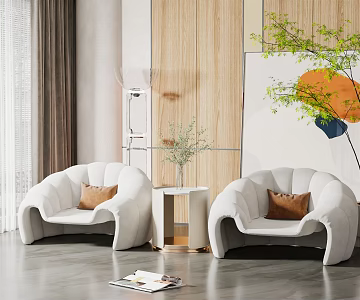 Modern Casual Sofa Combination Single Sofa Combination 3d model