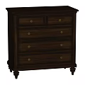 Dark Brown Wooden Entryway Side Cabinet With Multiple Drawers And Sturdy Legs