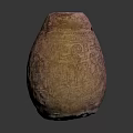 Hand Carved Ceramic Vase Featuring Textured Surface And Earthy Tones Artistic Sculpture