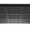 Modular Metal Ceiling System With Grid Design And Perforated Panels For Commercial Spaces