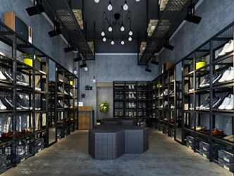 Industrial LOFT Shoes Store Shoes Store 3d model