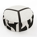 Modern Sofa Stool Bag Footstool Fabric Velvet 3d model