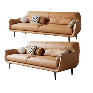 Cream wind multiplayer sofa 3d model