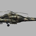 Helicopter Mi28NE Helicopter Attack Helicopter Gunship Low Face Number Low Model Simple Model Game Sub-era Film and Television Level Super Realism 3d model