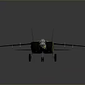 Camouflage Painted Fighter Jet Model With Sleek Body And Detailed Tail Fins