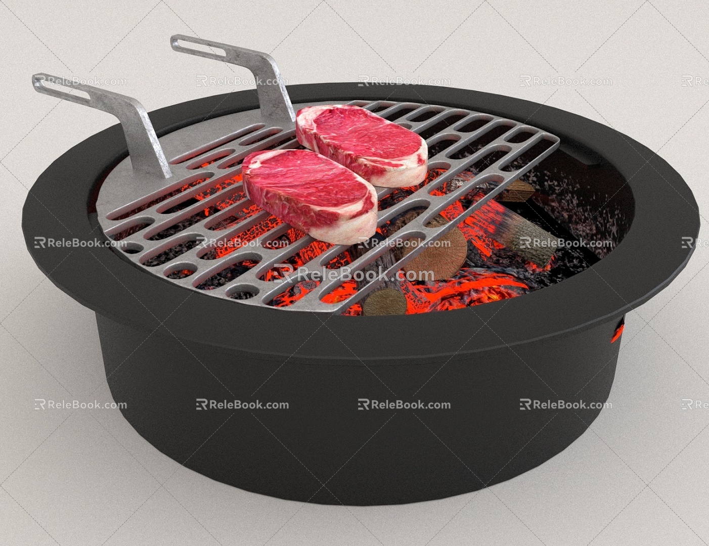 Barbecue Steak Barbecue Cookware 3d model