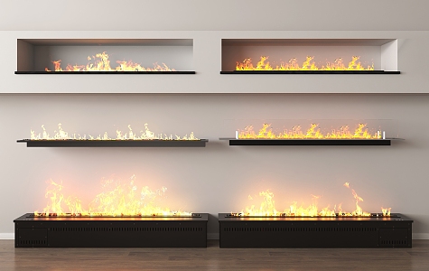 Modern Fireplace Electronic Flame Stove 3d model