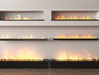 Modern Fireplace Electronic Flame Stove 3d model