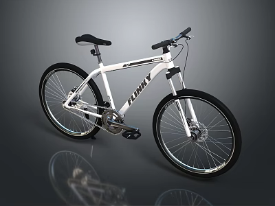 GIANT Bicycle With White Frame Black Seat And Modern Design Black Tires 3d model