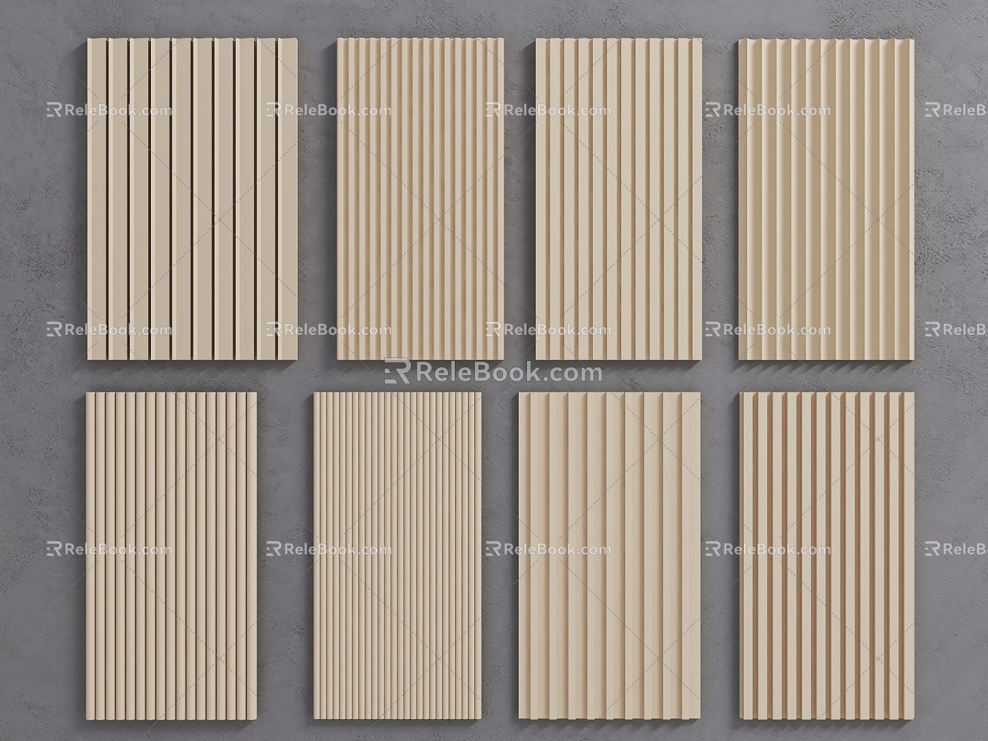 Modern wall plate Modern grid plate Great wall plate Wave plate Background plate Grille plate Square pass 3d model