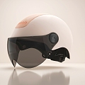 Mocha color contrast helmet 3d model