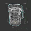 Refreshing Beer Mug With Thick Foam And Layered Orange Yellow Liquid 3d model