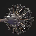 Modern engine 3d model