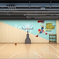 Modern Basketball Hall Basketball Classroom 3d model