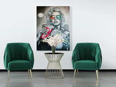 Modern leisure sofa combination single leisure chair 3d model