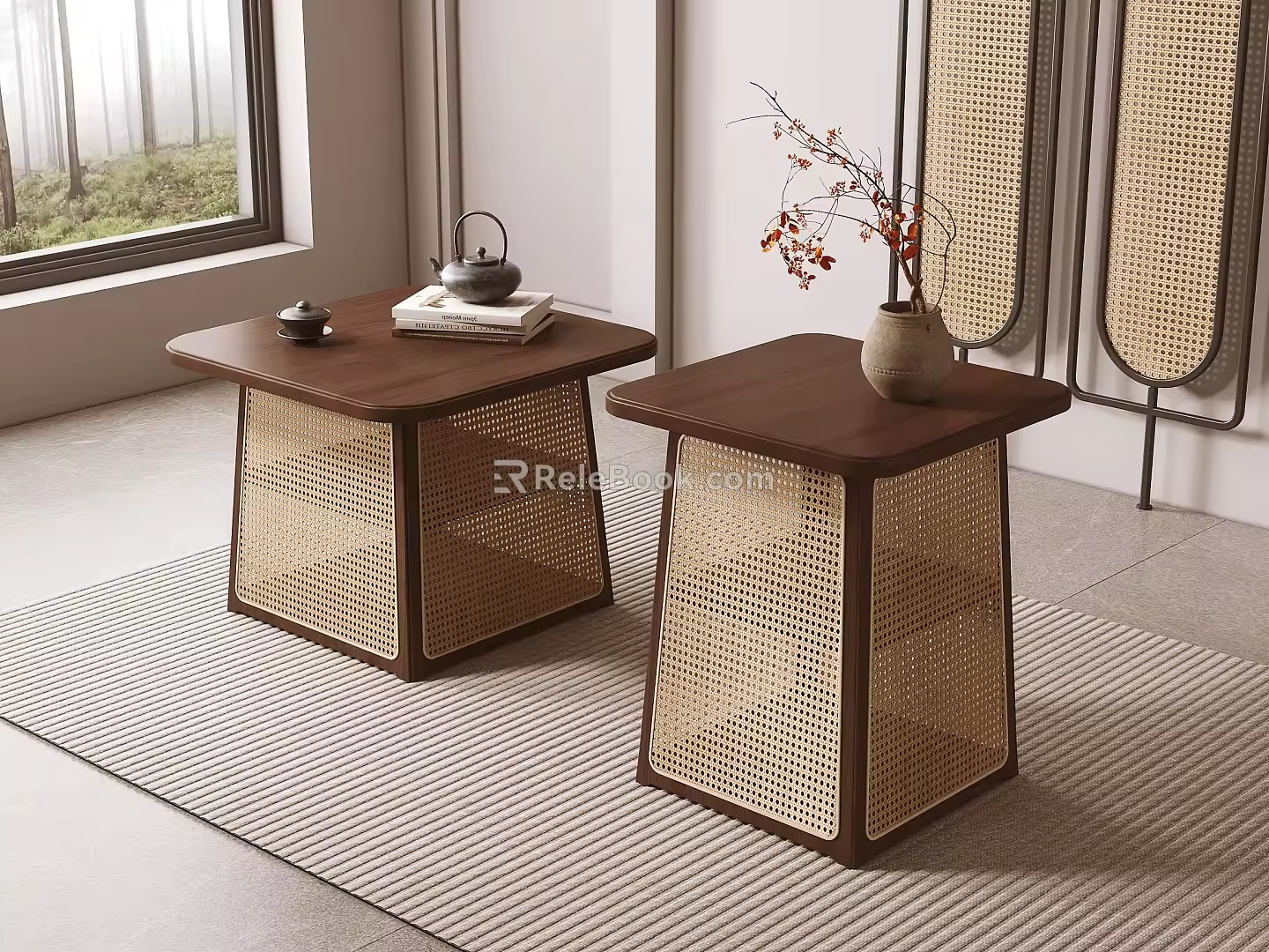 New Chinese style coffee table side table 3d model