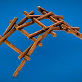 Sturdy Wooden Sports Equipment With Crossed Frame For Outdoor Agility Training Exercises
