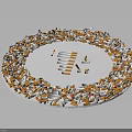 Cigarette Butts Arranged In Circular Display With No Smoking Symbol