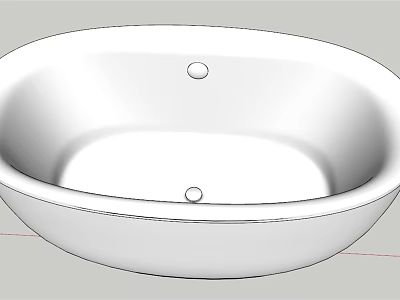 Modern White Freestanding Bathtub Design With Sleek Surface And Clean Lines 3d model