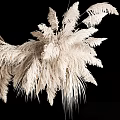 Pampas Grass Chandelier Natural Featherlike Design for Modern Home Decor