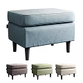 Upholstered Sofa Stool With Padded Seat Dark Legs And Multiple Color Options