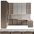 Modern Kitchen Interior Design With Sleek Cabinets Island Counter And Appliances