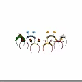 Christmas Themed Headbands With Snowflakes Stars Candy Canes And Reindeer Antlers