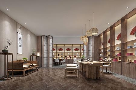 New Chinese Tea Shop 3d model