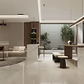 Modern Basement Interior Design With Large TV Sofa Coffee Table And Wooden Accents