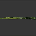 Rural Agricultural Field With Lush Green Crops And Farmhouse Structure
