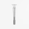 Modern Outdoor Light With Tall Metal Post And Lattice Design For Garden Pathway Decoration