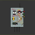 Light Blue Computer Control Module With Internal Wires Electronic Components And Antenna