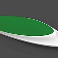 Green And White Modern Landscape Seat With Curved Sleek Design For Outdoor Use