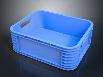 Blue Plastic Container For Small Animal Supplies And Pet Care Essentials 3d model