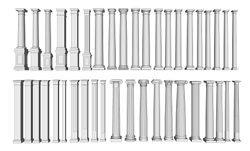 European Roman column Roman column stigma column foundation Roman column 3d model