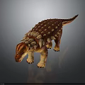 Realistic Ankylosaurus Dinosaur Model With Detailed Armored Body And Spiked Back