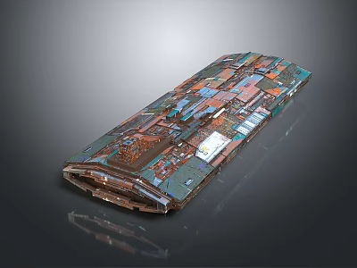 Satellite Module With Intricate Circuitry And Metallic Structure For Aerospace Missions And Space Research 3d model