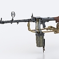 MG34 Machine Gun Light Machine Gun Machine Gun World War II Machine Gun 3d model